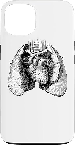 iPhone 13 Human heart lungs anatomy Vintage medical Anatomical Heart Case