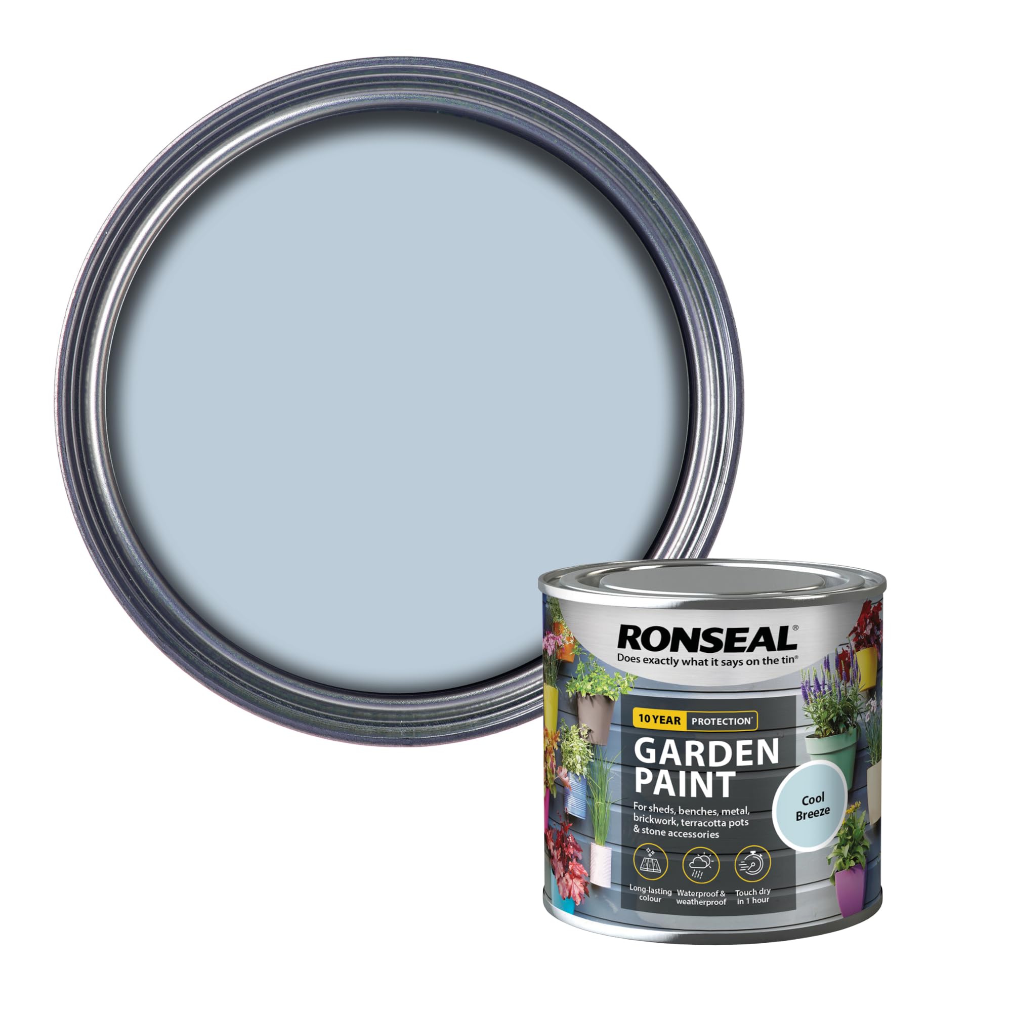 Ronseal Rslgpcdb250 Gpcdb250 Garden Paint Cool Breeze 250Ml, 250 Ml 5010214873746