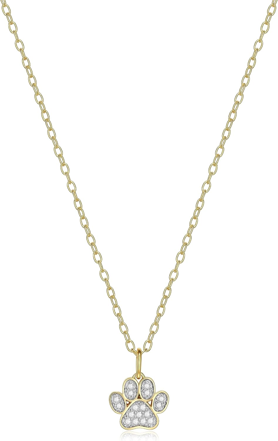 Amazon Essentials 1/10 CT TW Diamond Paw Necklace in Sterling Silver - Image 2