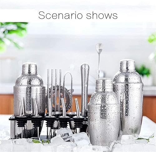 Miniatura 4 de ONOTEC Kit de camarero con soporte de bambú espresso. Hermoso juego de barra coctelera Cobbler con herramientas de barraaccesorios de barra. Kit de