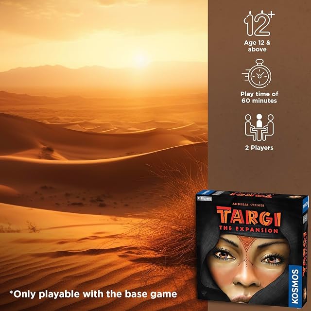 Foto 3 de 7 de Thames & Kosmos, 692643, Targi: The Expansion, Two Nomadic Tribes Compete for Trade Routes, Expansion Game