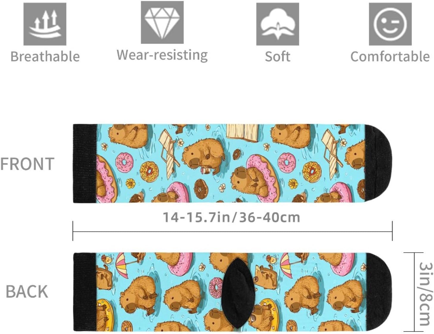 Funny Novelty Socks Casual Athletic Crazy Crew Socks For Women Men Gifts - Image 6