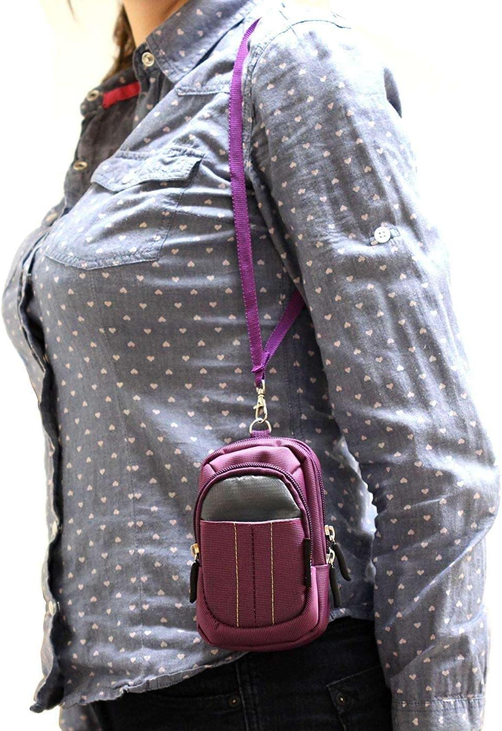 Navitech Purple Digital Camera Case Compatible With Canon SX740 HS PowerShot