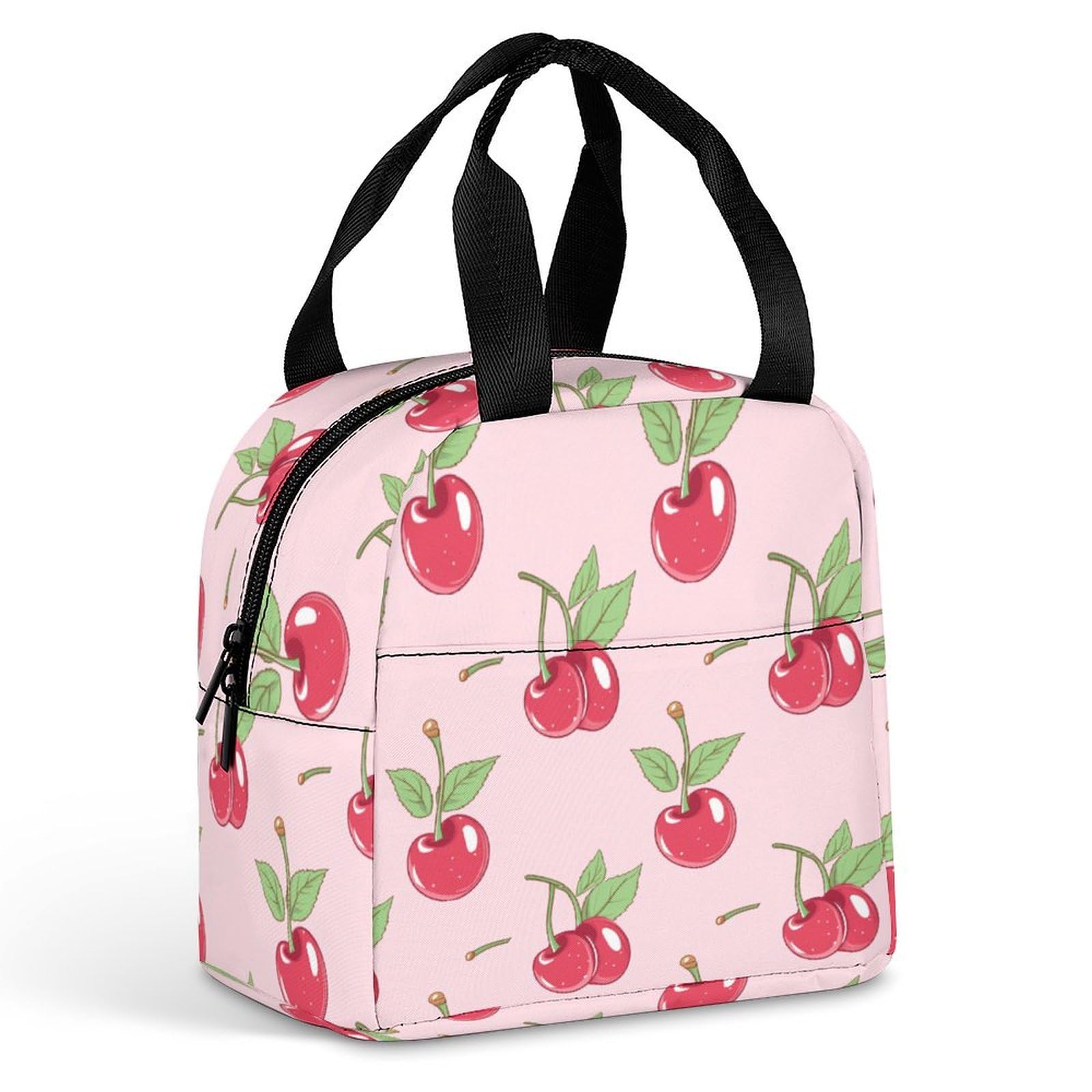 Cherry Fruit Lunch Box Insulated Lunch Bag Lunch Container Leakproof Cooler Tote Bag
