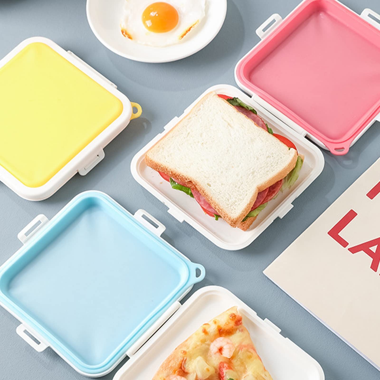 Resistente portapranzo in Acciaio Inossidabile: Mantieni Il Tuo Cibo Fresco in Questo Contenitore per Sandwich Riutilizzabile per Viaggi, Picnic e Altro Ancora!