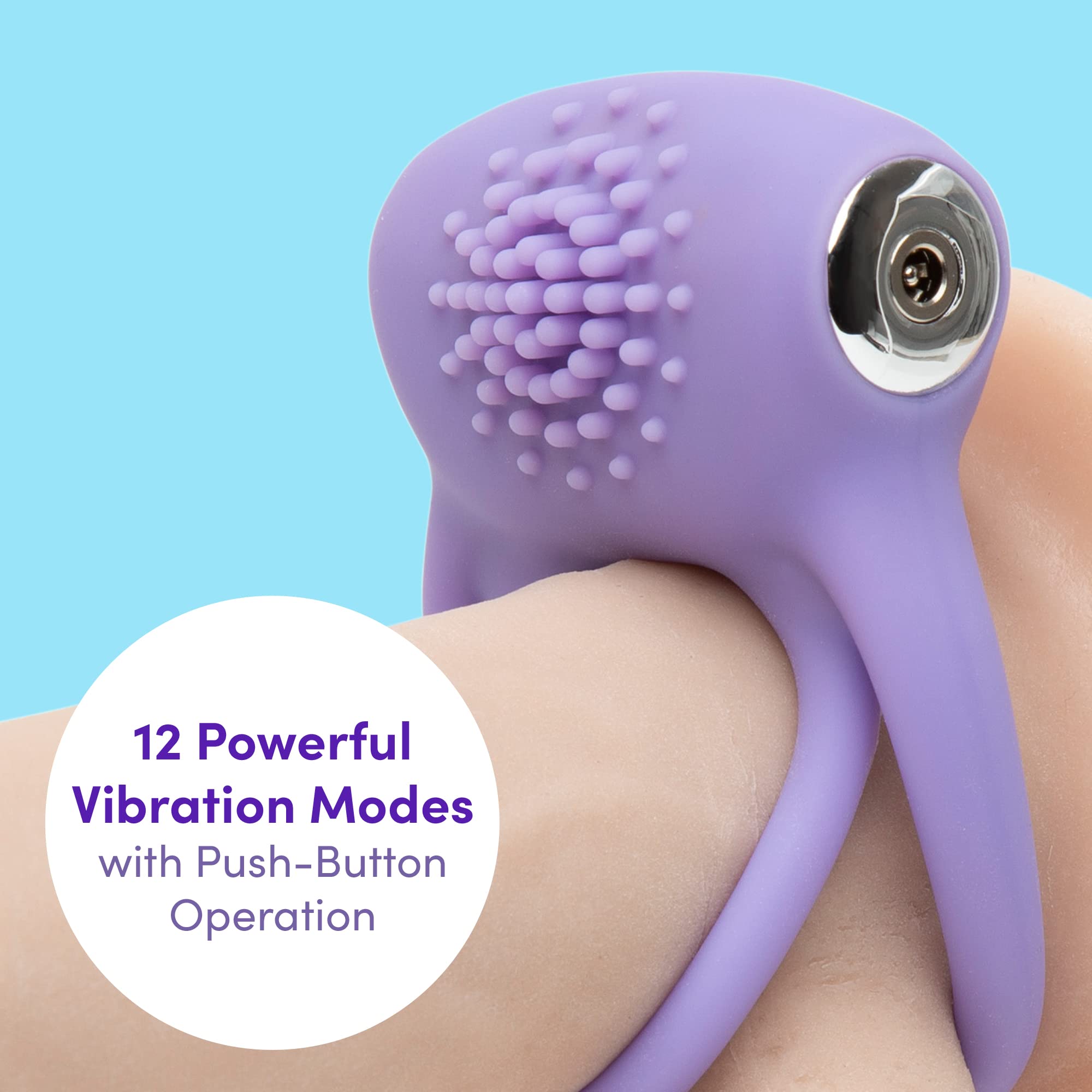 Amazon.com: Lovehoney Luxury Vibrating Cock Ring - Stretchy Textured Double  Penis Ring - 12 Function Stimulation Device for Couples Sex - Rechargeable  - Waterproof - Purple : Health & Household