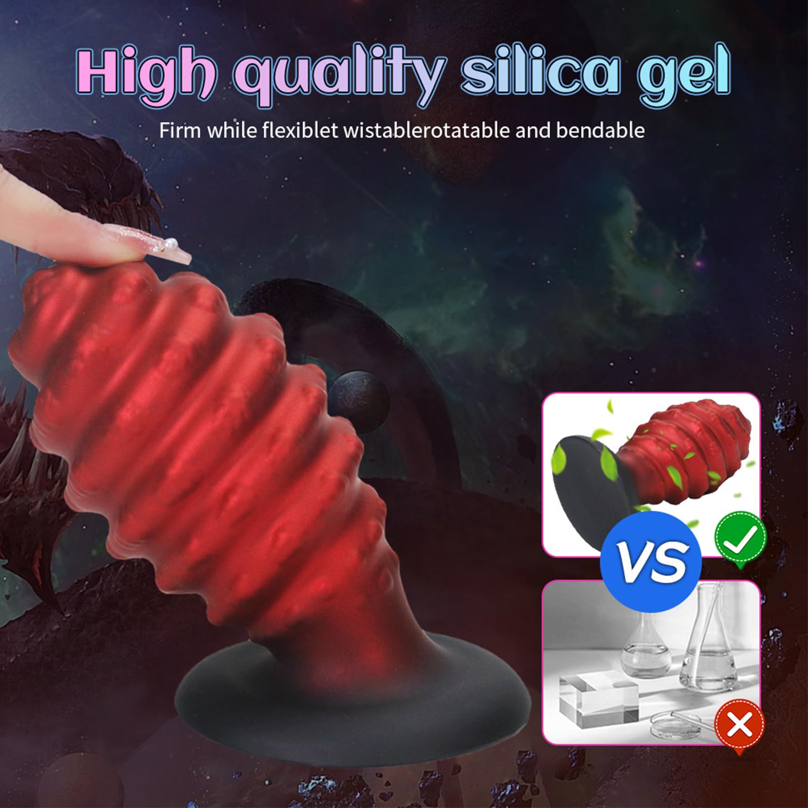 AMAZBEE Monster Dildo Spine anali in silicone per l'allenamento anale Spine vaginali per le donne Gigante Butt Plugs con potente ventosa Massaggio Prostata (XXL)