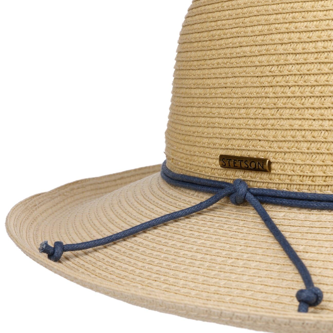 Stetson Lavedia Toyo Schlapphut Naturfarbener Hut 100% Stroh UV-Schutz 40+ Damen Frühjahr Sommer