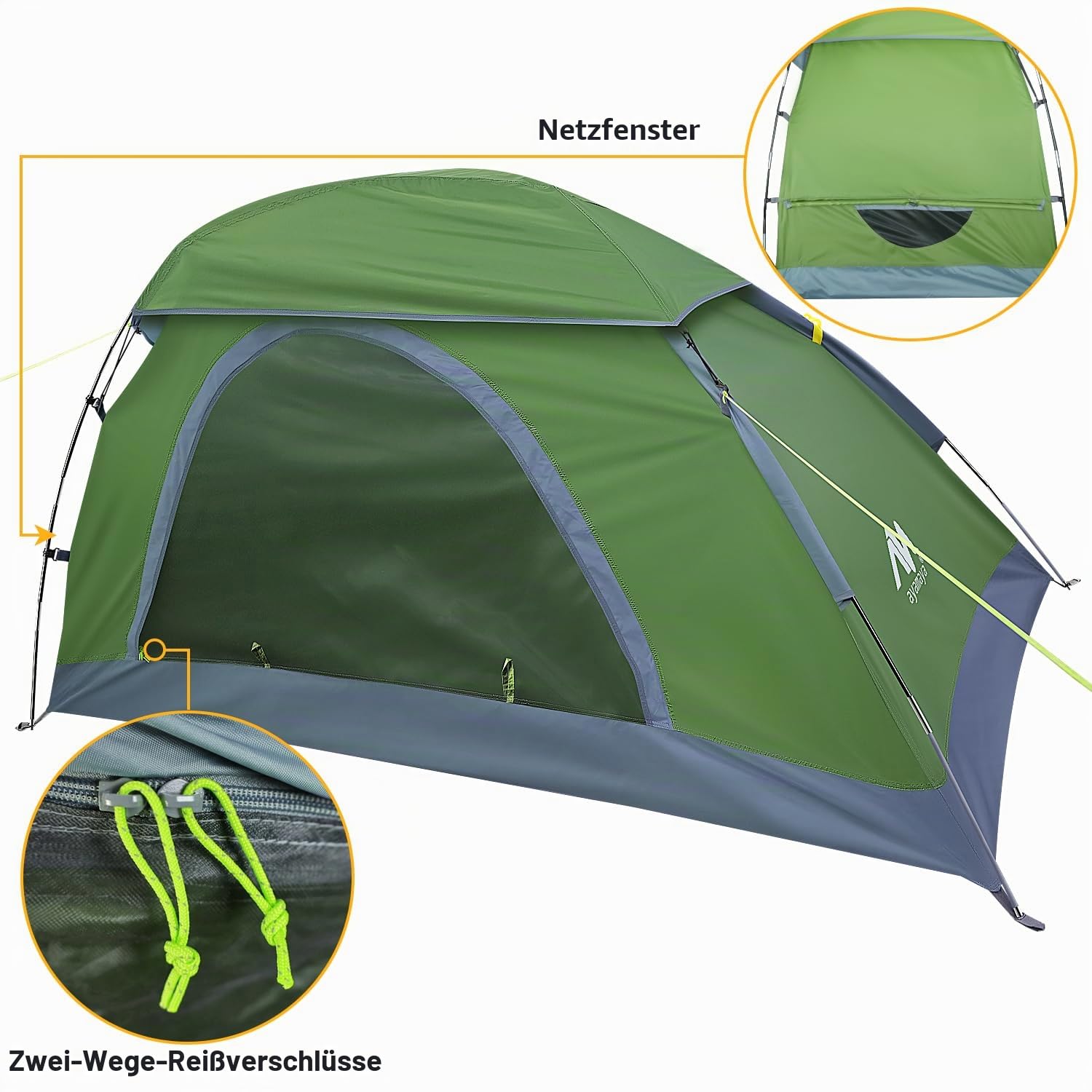 tunnelzelt 1 person Zelt Ultraleicht Wasserdicht, Biwakzelt 1 Mann Bikepacking Zelt Camping Motorrad Zelt Kleines Packmaß Einmannzelt für Trekking, Camping, Outdoor Sport & Freizeit Markise Balkon 3m Deckenmontage Leichtgewichtszelt Color:RED / WHITE / BLUE