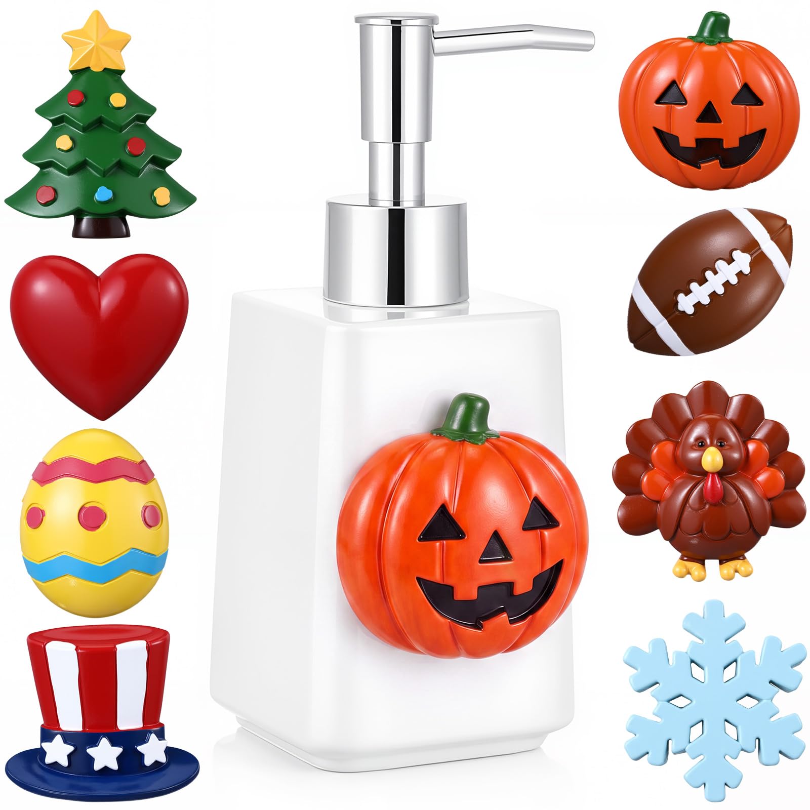 Amazon.com: Gejoy Seasonal Soap Dispenser Holiday Magnet Set with