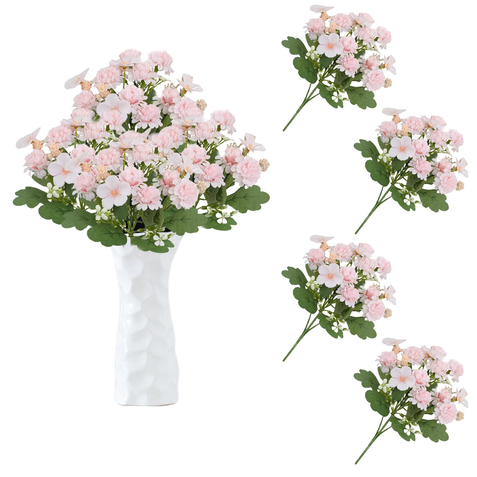 astylishome Artificial Flowers for Grave Fake Flower Plants Arrangements Wedding Bouquets Decorations Plastic Floral Table Centerpieces for Home Kitchen Garden Party Decor 1615