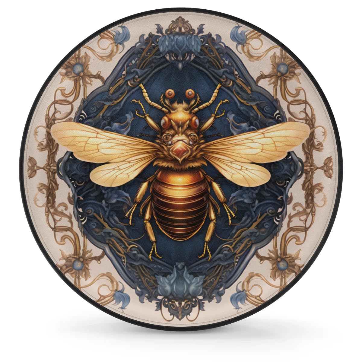 Spare Tire Cover for RV Trailer, Retro Bee Tire Covers Universal Fit for Travel Trailer Camper Jeep RV SUV Truck Waterproof Wheel Cover (15 inch for Diameter 27” - 29”)
