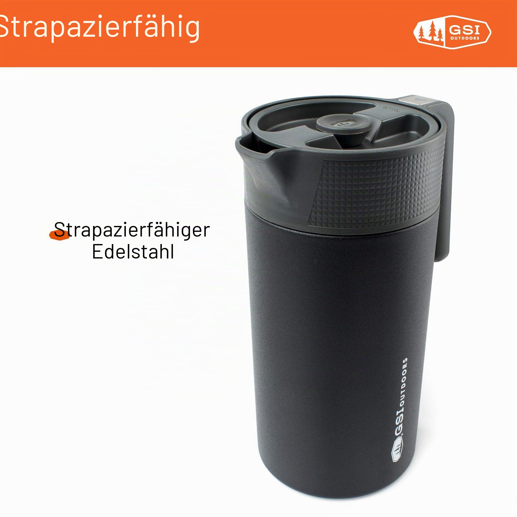 GSI Glacier Stainless Kafeepresse schwarz