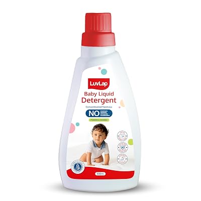 LuvLap Baby Laundry Detergent,500ml, pH Balanced Dermatologically tested formula, No harsh chemicals, Safe for mommy's h