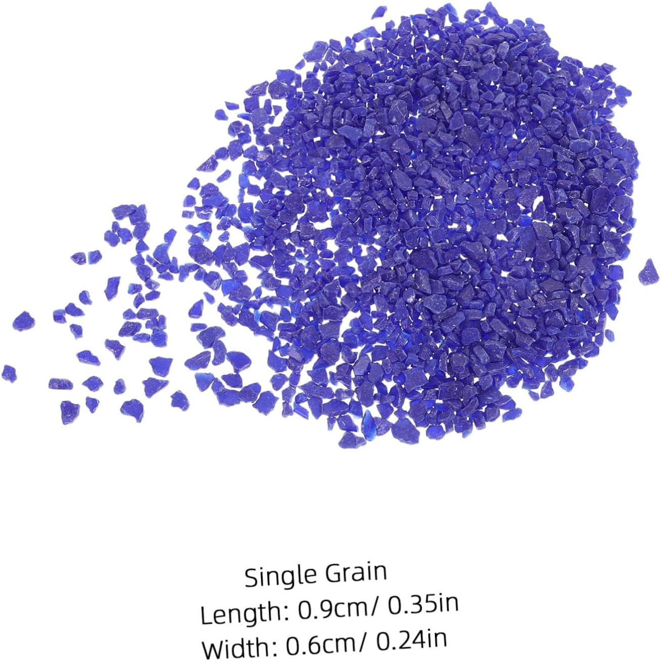 LABRIMP Blue Fusible Glass Chips for Microwave Kiln Jewelry Making High Temperature Resistant Glass Pieces 0.90x0.60x0.30cm Minimizing Deformation and Home Décor Stained Art