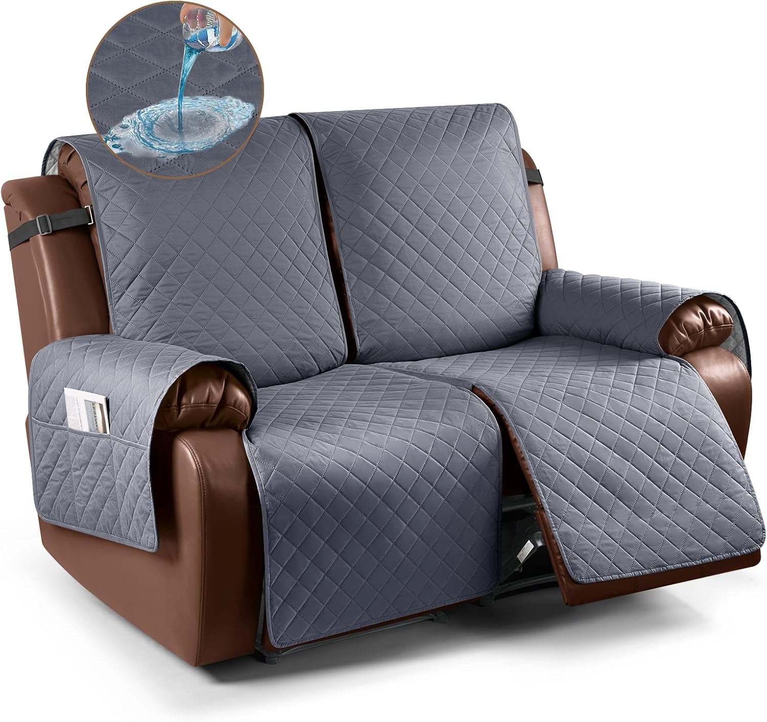 KinCam Waterproof Oversized Loveseat Recliner Cover, Non