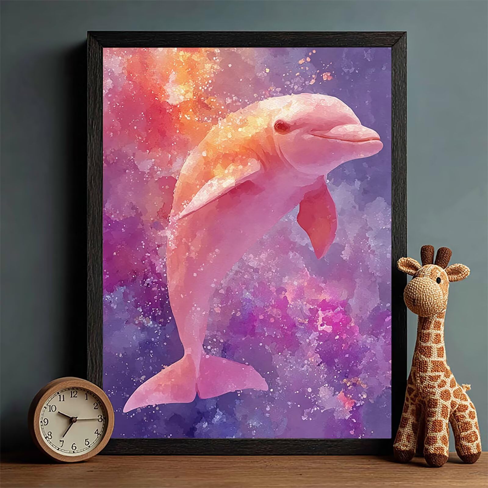 SternSky zestaw do malowania diamentami 5D, delfin, dla początkujących, zestaw do malowania diamentami typu "zrób to sam", obraz diamentowy 5D, dekoracja na wiosnę, zestaw do majsterkowania typu "zrób