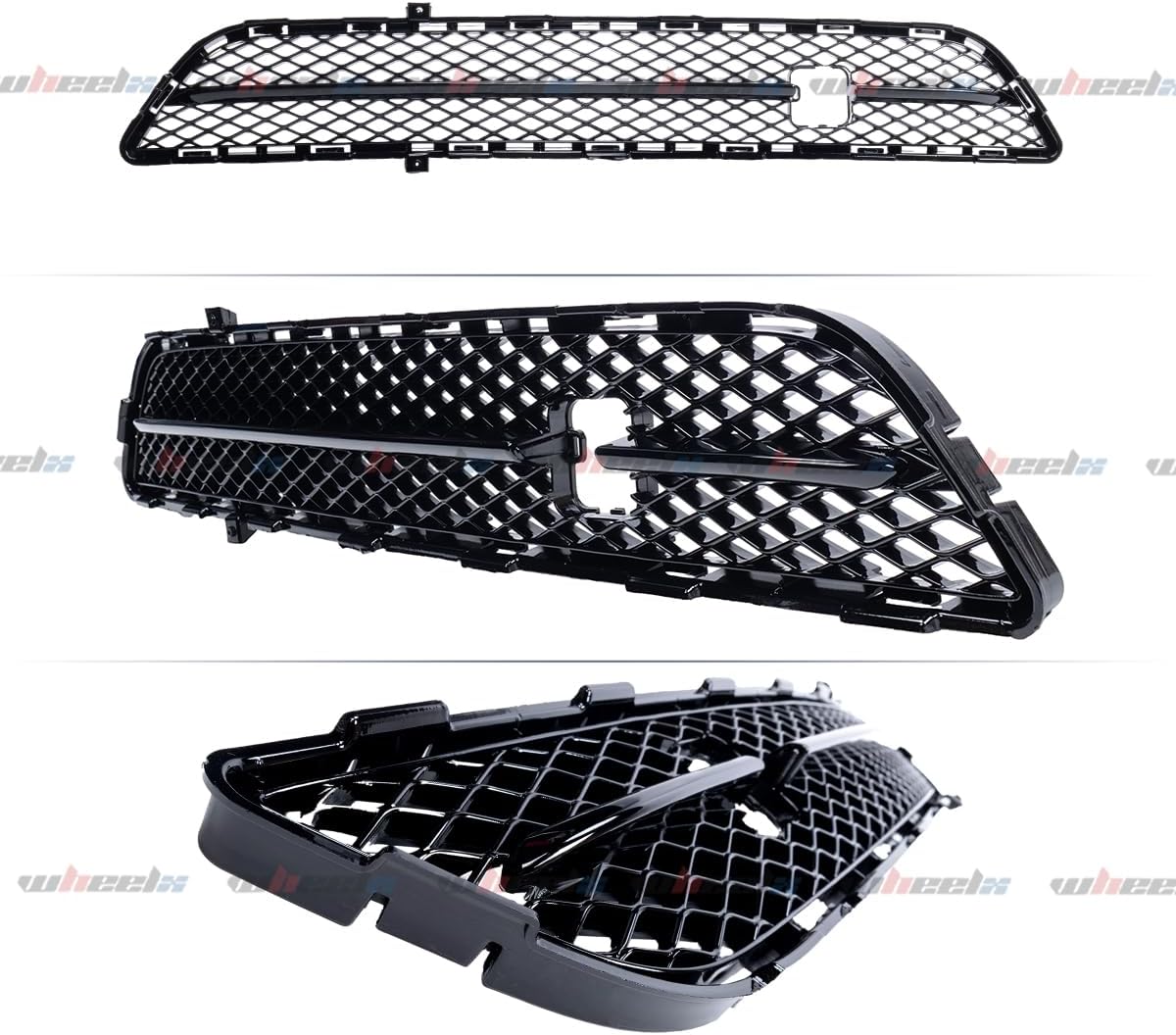 #622541NF1A IN1036100 Front Bumper Lower Grille Compatible with 2010-2013 Infiniti G37 Sedan | 2011-2012 G25 (Base/Journey) | 2015 Q40 (Base/Journey), Replacement Under Gill (Glossy Black)