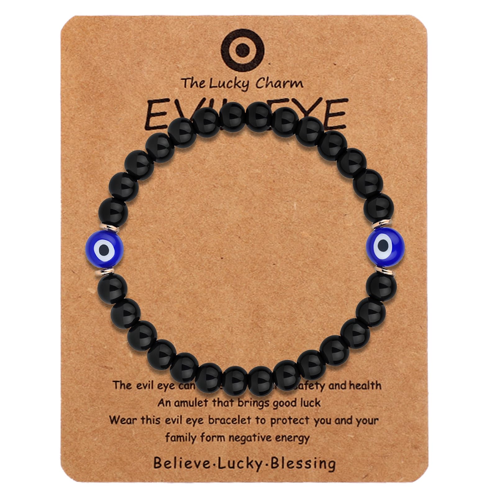 Braccialetto anti-malocchio da uomo, bracciale con perline di legno, gioielli di protezione da uomo - Italia