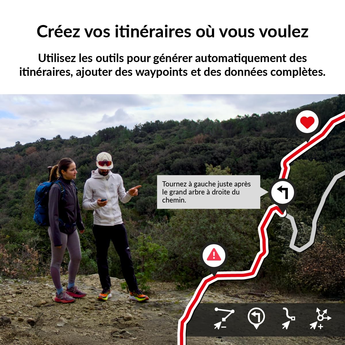 TwoNav Roc (32 Go) + Carte 5 Dalles de France IGN Top25, GPS de Sports avec écran 2,7 Pouces pour VTT, vélo, Gravel ou bikepacking