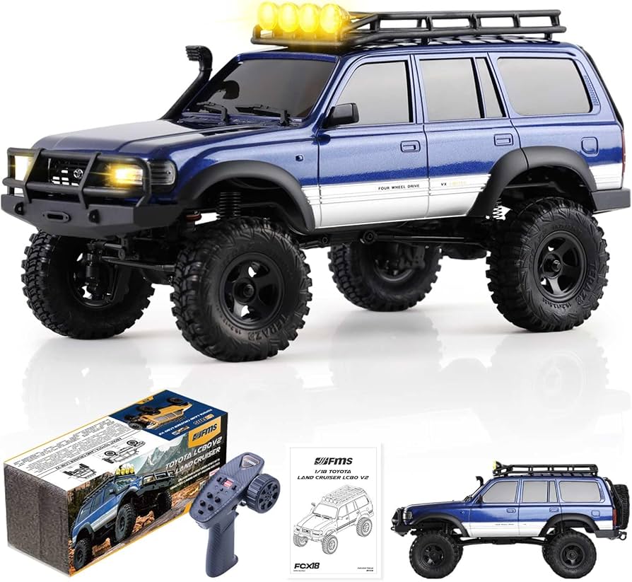 Amazon.com: EAZYRC FMS Fcx18 1/18 Land Cruiser 80 Toyota RC Rock