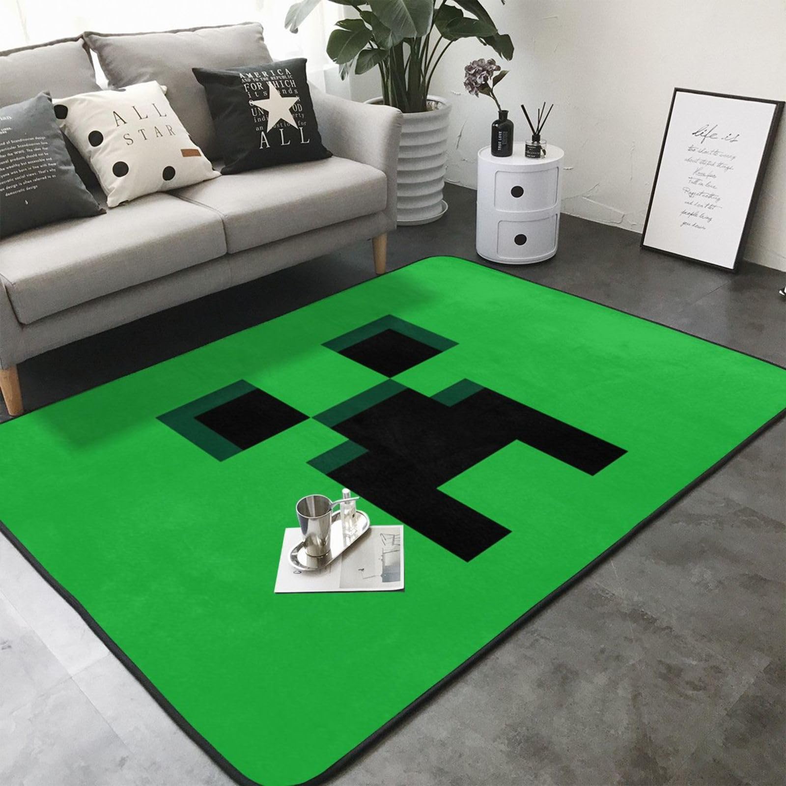 マイクラ　ルームマット　絨毯 Amazon | マイクラ カーペット ラグ ラグマット 洗える シャギーラグ