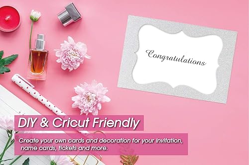 Miniatura 2 de Papel de cartulina con purpurina plateada, paquete de 15 unidades de papel con purpurina para proyectos de manualidades, decoraciones de fiesta de