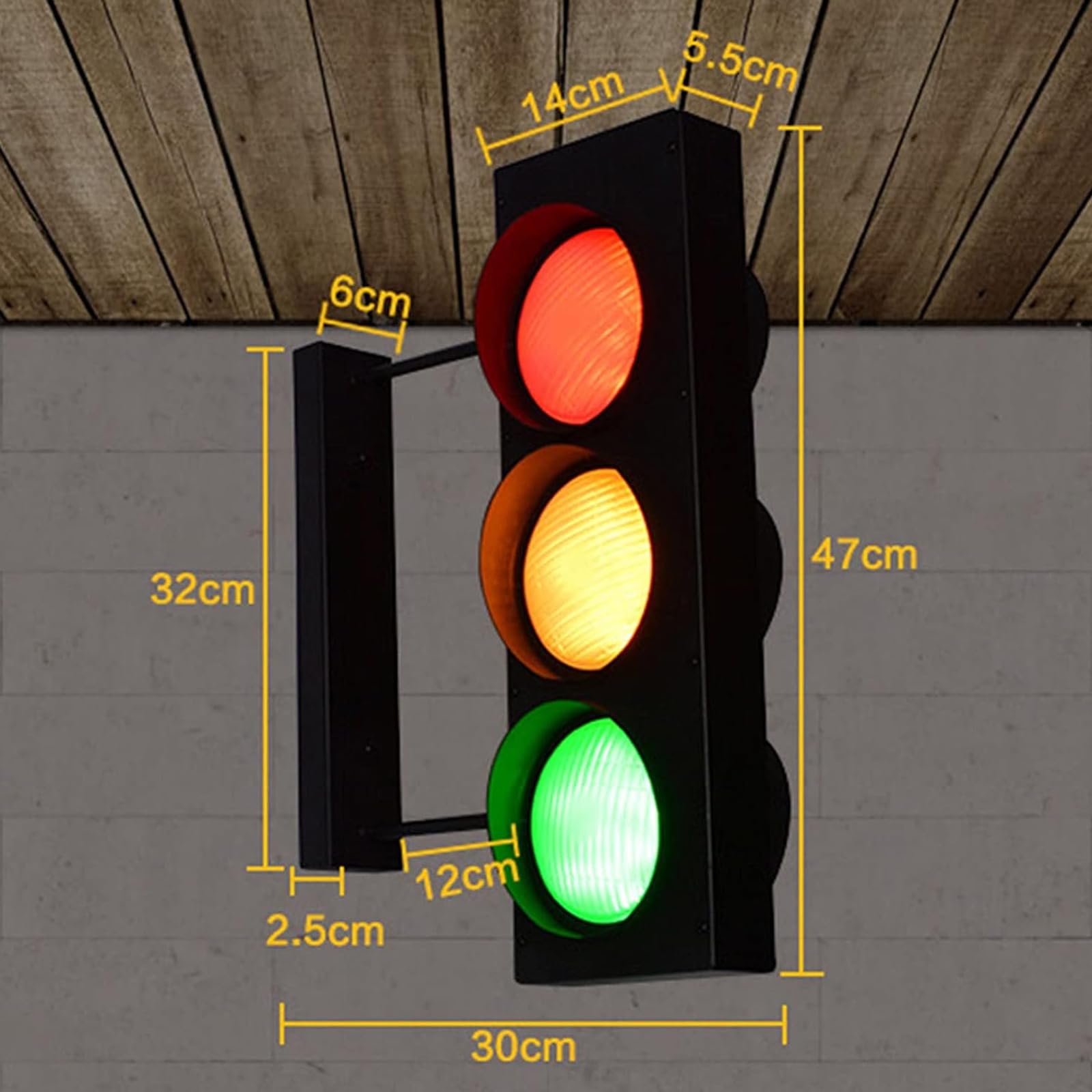 Kinkiet przemysłowy, retro lampa sygnalizacyjna z pilotem, czarna obudowa, idealna do oświetlenia dekoracyjnego w pokojach, sypialniach, barach, kawiarniach lub na imprezy tematyczne