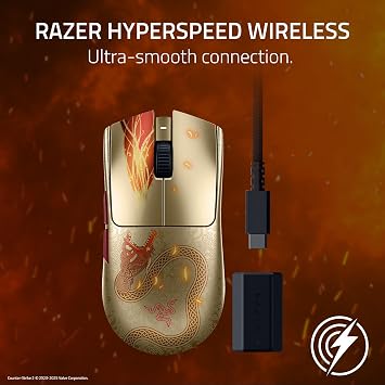 Razer Viper V3 Pro Counter-Strike 2 Dragon Lore - Ultra-lightweight wireless esports gaming mouse - 55g - 8K HyperPolling - Pro Sensor 35K DPI - 2,4 GHz HyperSpeed - 95 hours - PC/Mac | Dragon Lore