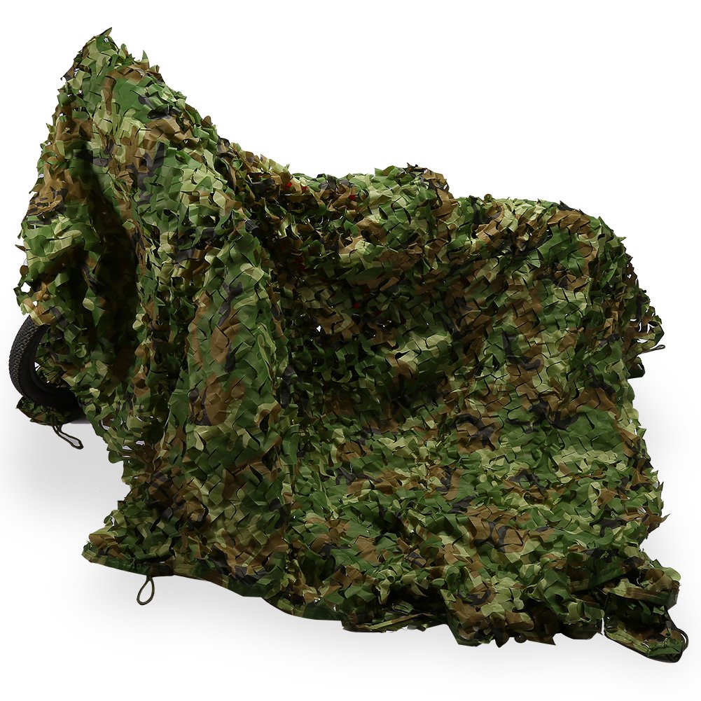 Ejoyous Large Military Camouflage Net, 3 * 5m Hunting Shooting Camping Optical Camouflage Cover, 150D Oxford Fabric Jungle Camouflage Cover Net Camo Netting Outdoor Camouflage Accessory