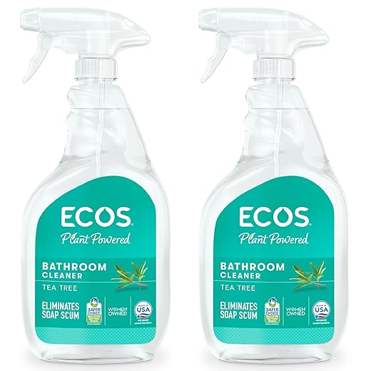 ECOS® Shower Cleaner with Tea Tree Oil, 22oz Bottle by Earth Friendly Products 22 Fl Oz (Pack of 2)