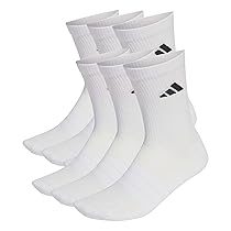 adidas Unisex – Adulto CUSHIONED CREW SOCKS 6 PAIR PACK, white, whitelack, 42-45
