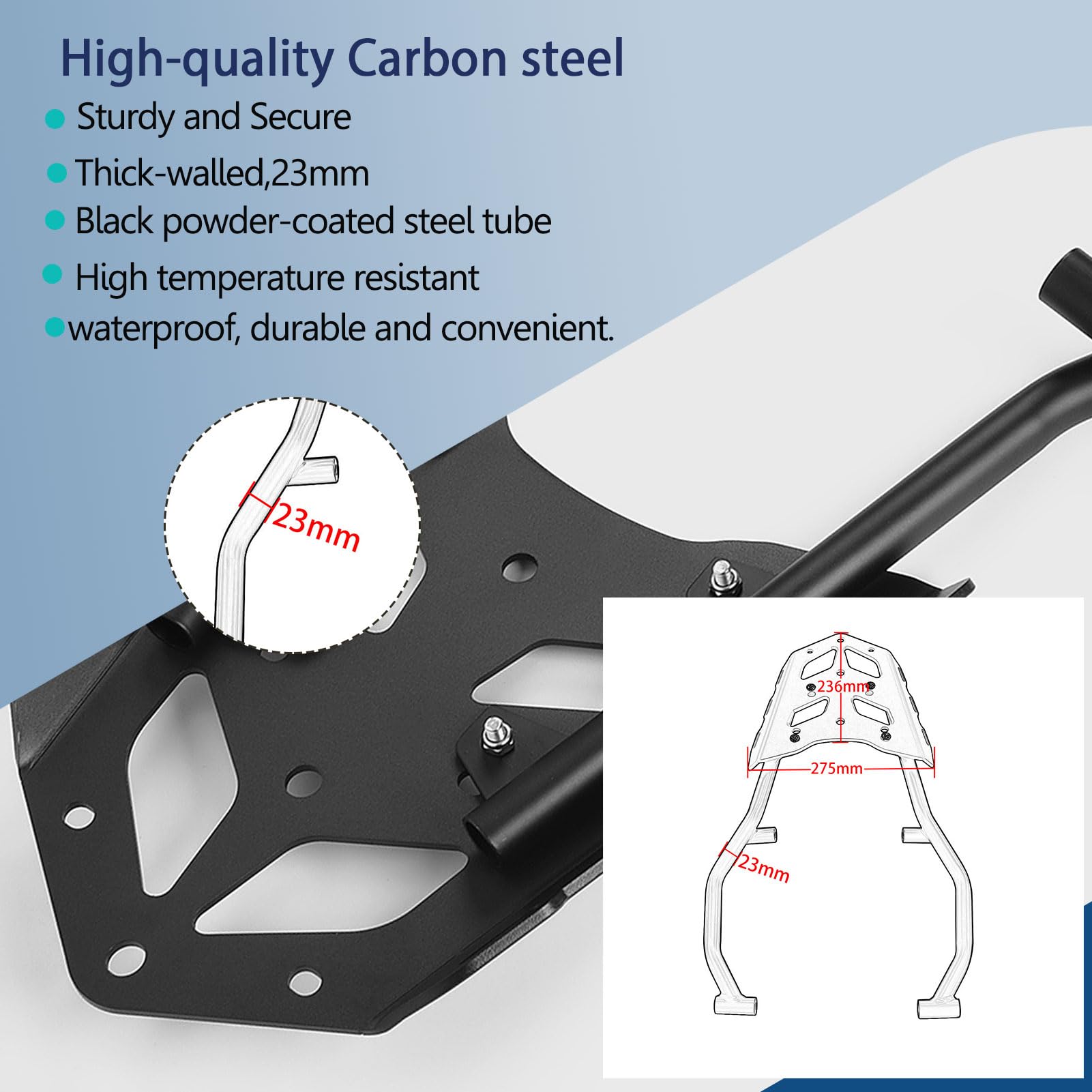 Soporte para portaequipajes Trasero para Motocicletas compatibles con Tenere 700 XTZ700 XTZ690 XTZ 700 XTZ 690 Accesorios 2019-2024