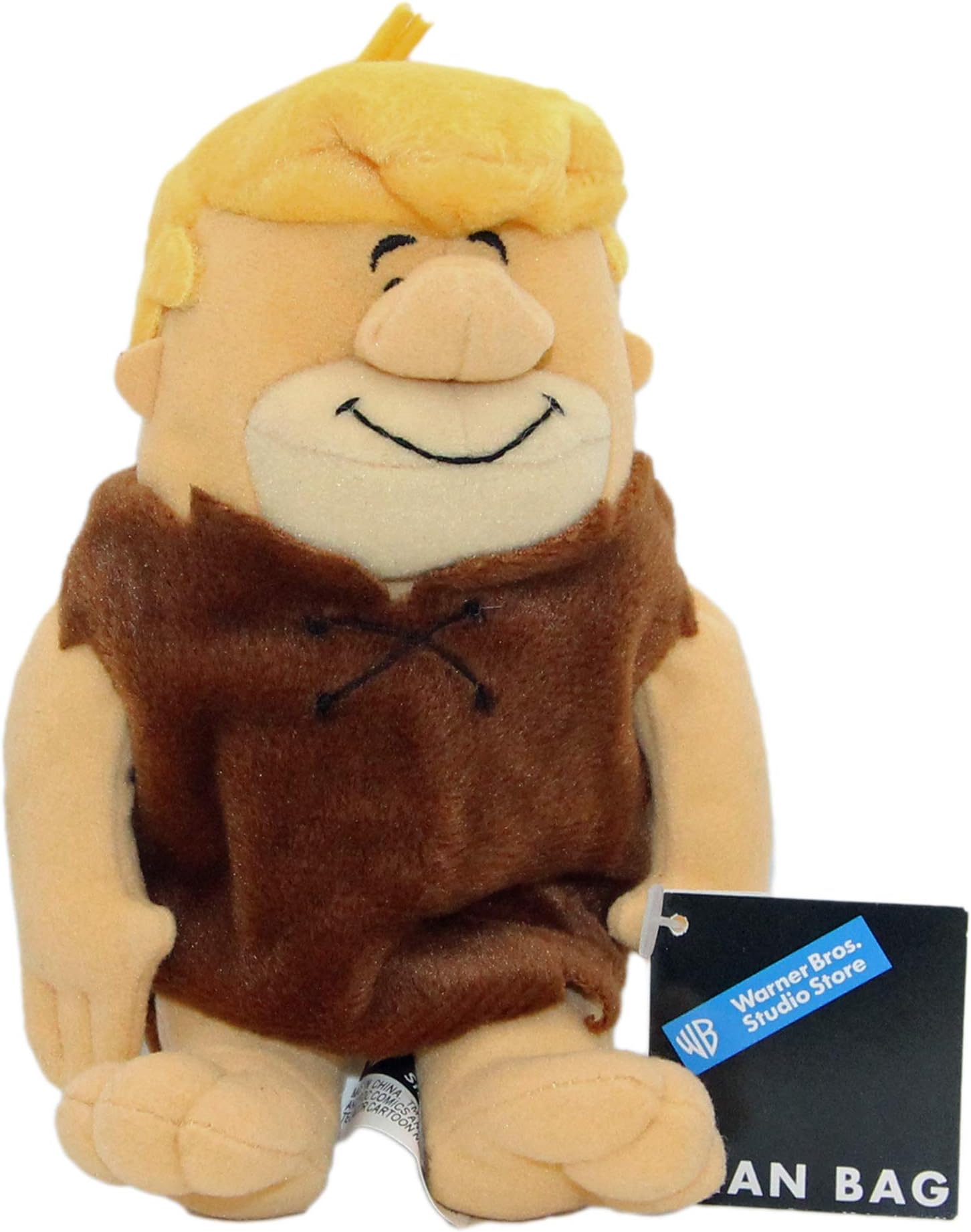 Warner Bros. Bean Bag Plush, Flintstones, Barney Rubble 7" (1999), NWT