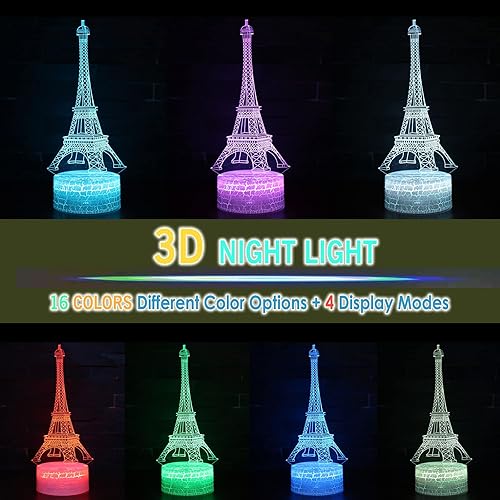 Miniatura 7 de Estatua de la Libertad - Lámpara de mesa LED con ilusión 3D, con tarjeta de felicitación, base luminosa, 16 colores, decoración remota, regalo para