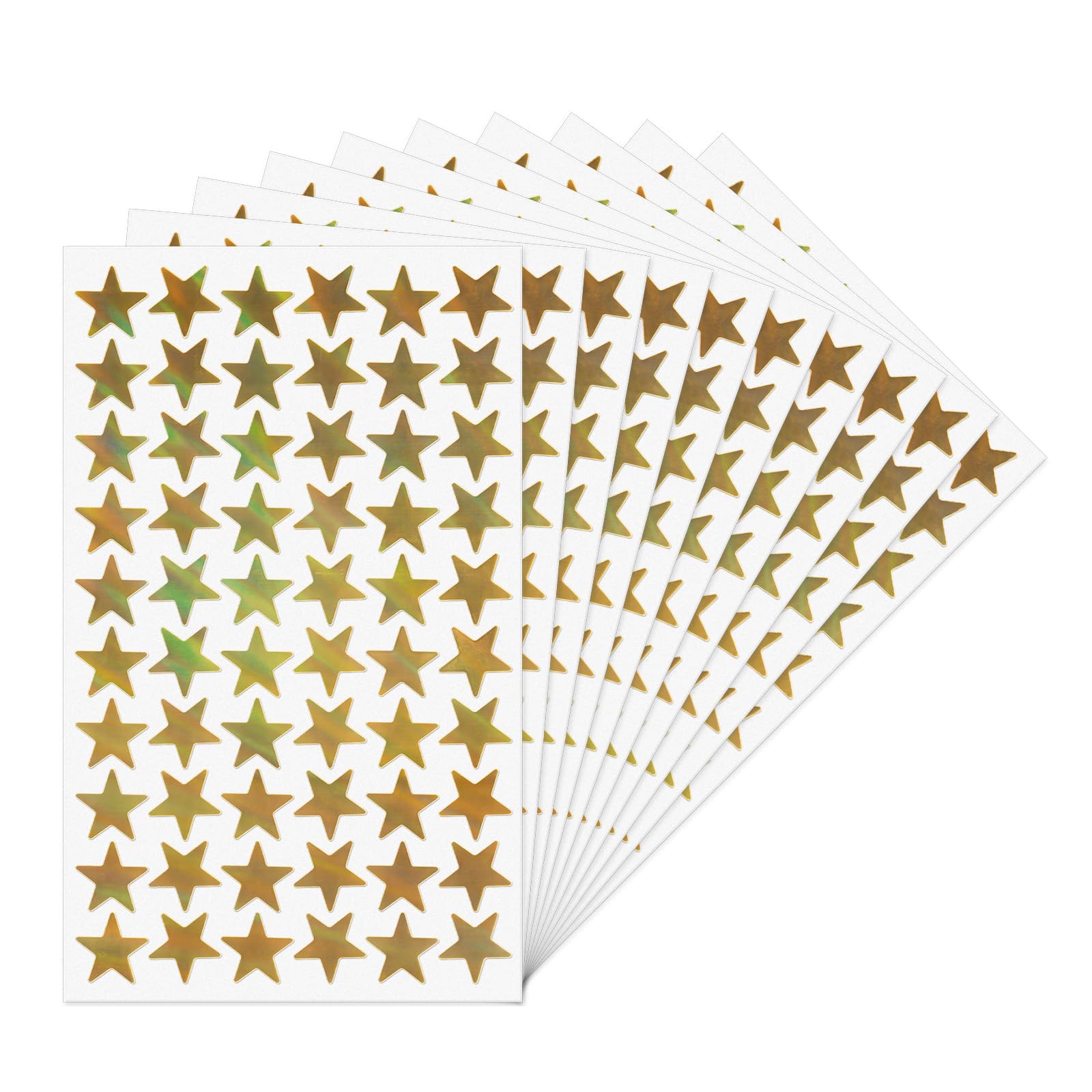 YIKIADA Pegatinas de estrellas doradas de vinilo, autoadhesivas, brillantes, coloridas, para niños, pegatinas de estrellas para recompensas, álbumes de recortes, manualidades, 600 unidades