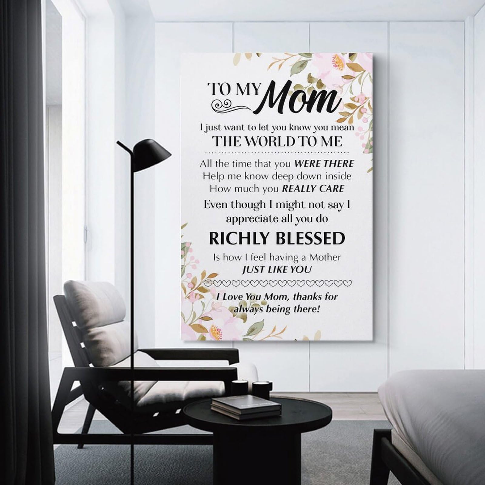 Junmoney To My Mom Wall Art Print 24x36inch(60x90cm), for Art Walls, Layered Displays Or Homes, Wall Decor Suited to Curated Displays