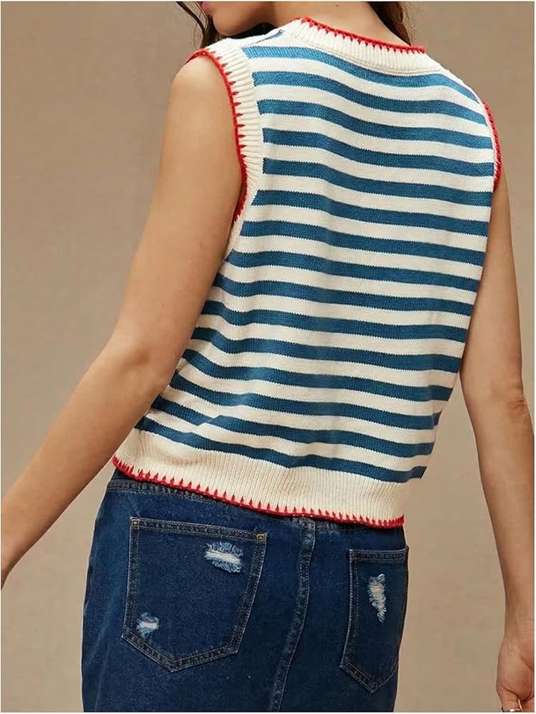 Verdusa Women's Lobster Crochet Tank Tops Sweater Vest Sleeveless