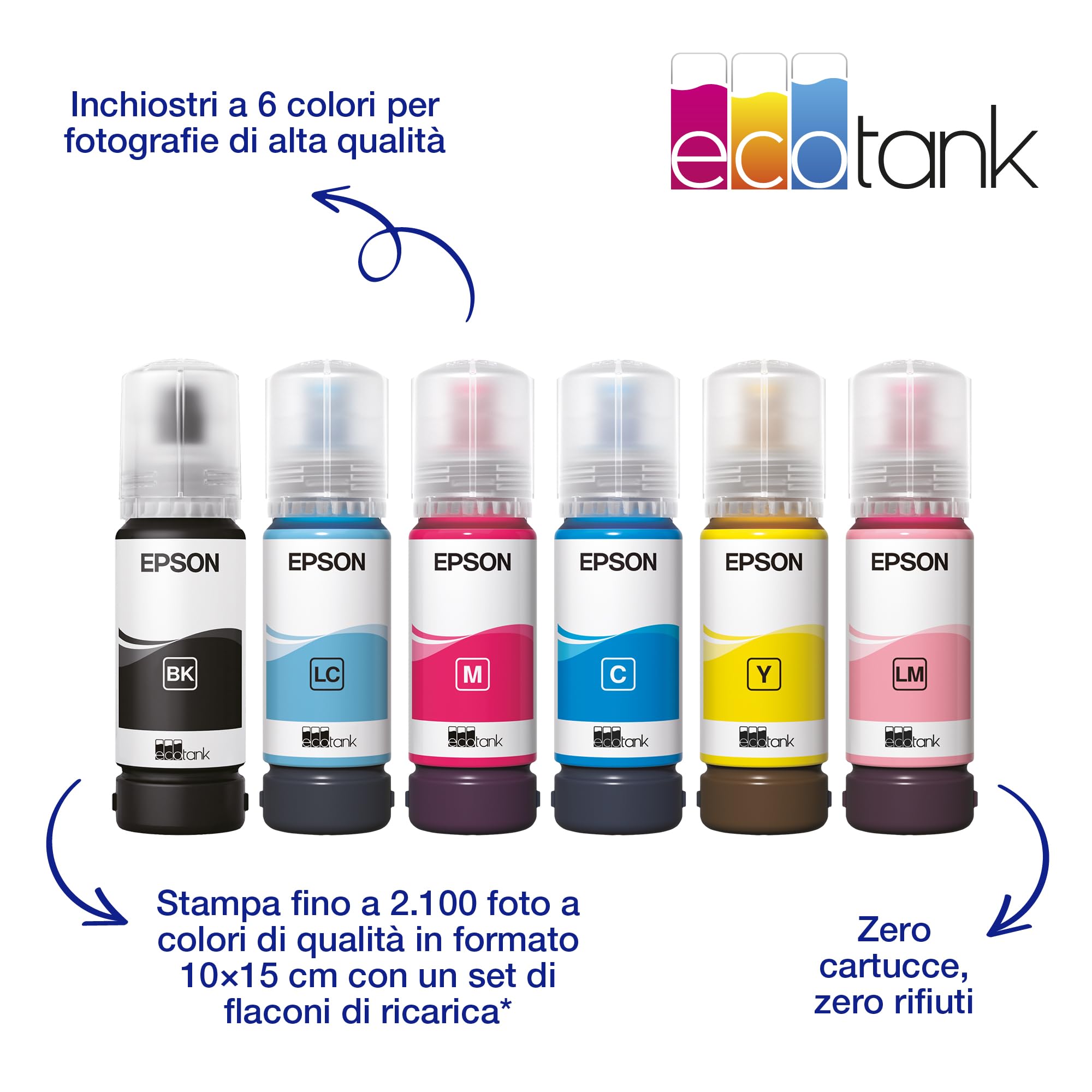 Epson EcoTank ET-18100 Stampante con Serbatoi D’inchiostro | Stampa Fotografica | Inchiostri 6 Colori | Wi-Fi | A3+| Stampa Su CD/DVD E Carte PVC | Supporti Speciali Fino All'A3+