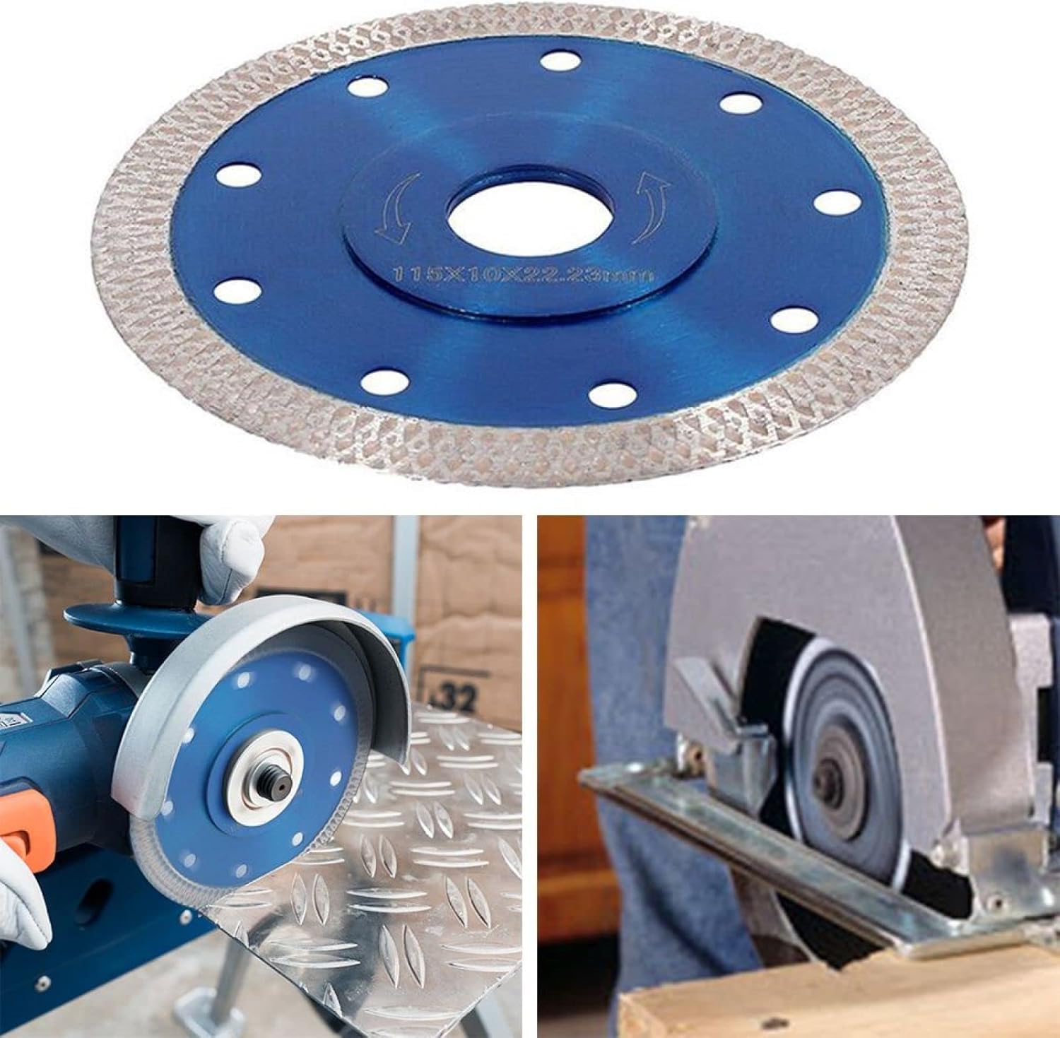 Diamentowe tarcze tnące do szlifierki kątowej， 105/115/125mm Turbo Diamentowa Tarcza Do Cięcia Granitu Marmuru Porcelany Płytki Ceramiczne Tarcze Do Szlifierki Kątowej Diamentowa Tarcza Do Cięcia, 115