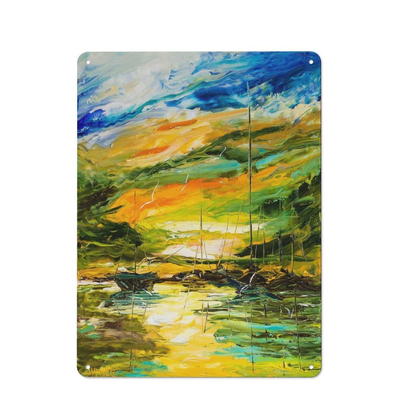 Junmoney Style-6 Harbor Of Hope Retro-Style Tin Sign 40X30cm For Living Room Or Hallway, For Vintage Wall Decor Fans, For Themed Room Decoration
