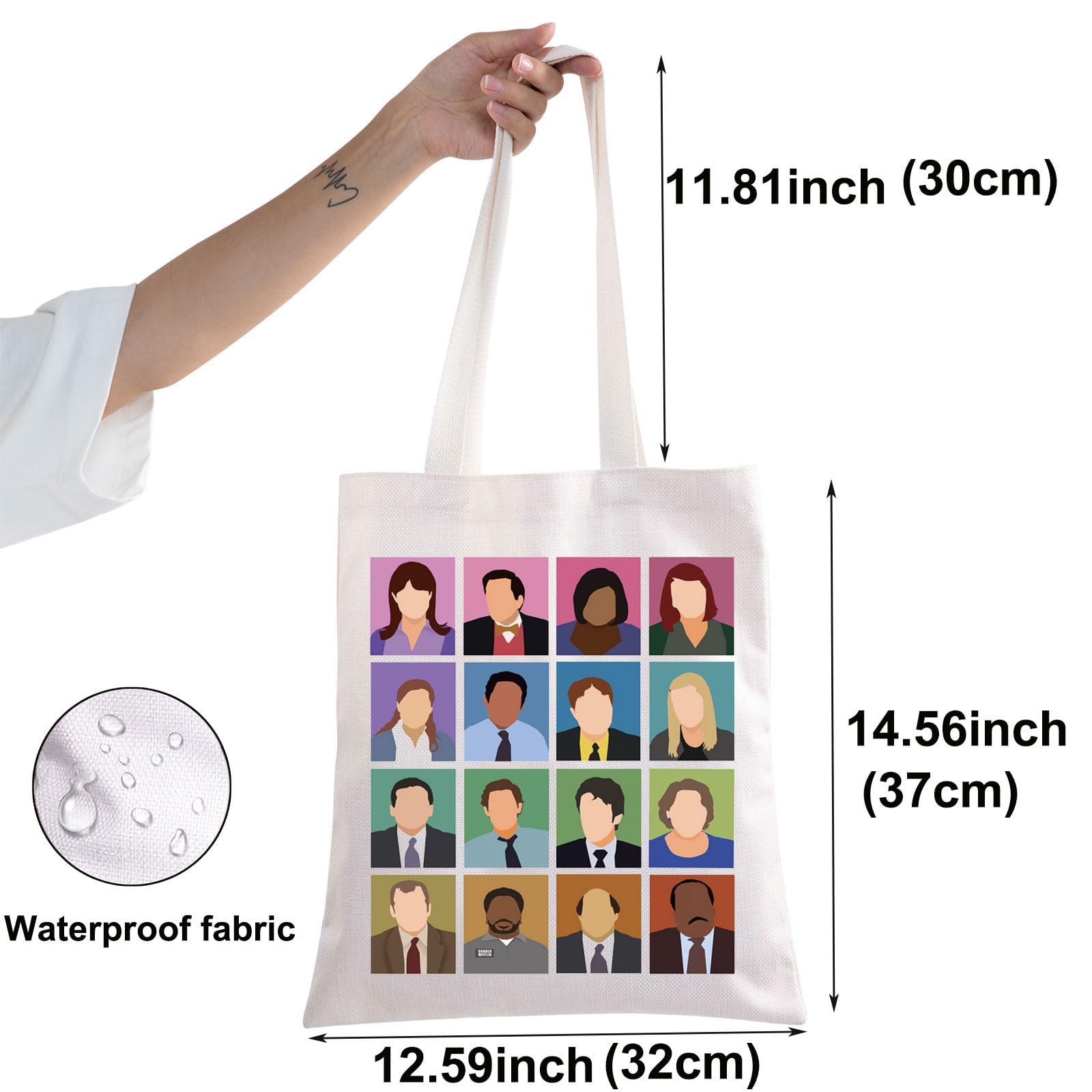 BWKTOP Office Characters Tote Bag - Michael And Dwight Fans Gift - Office Themed Shoulder Bag