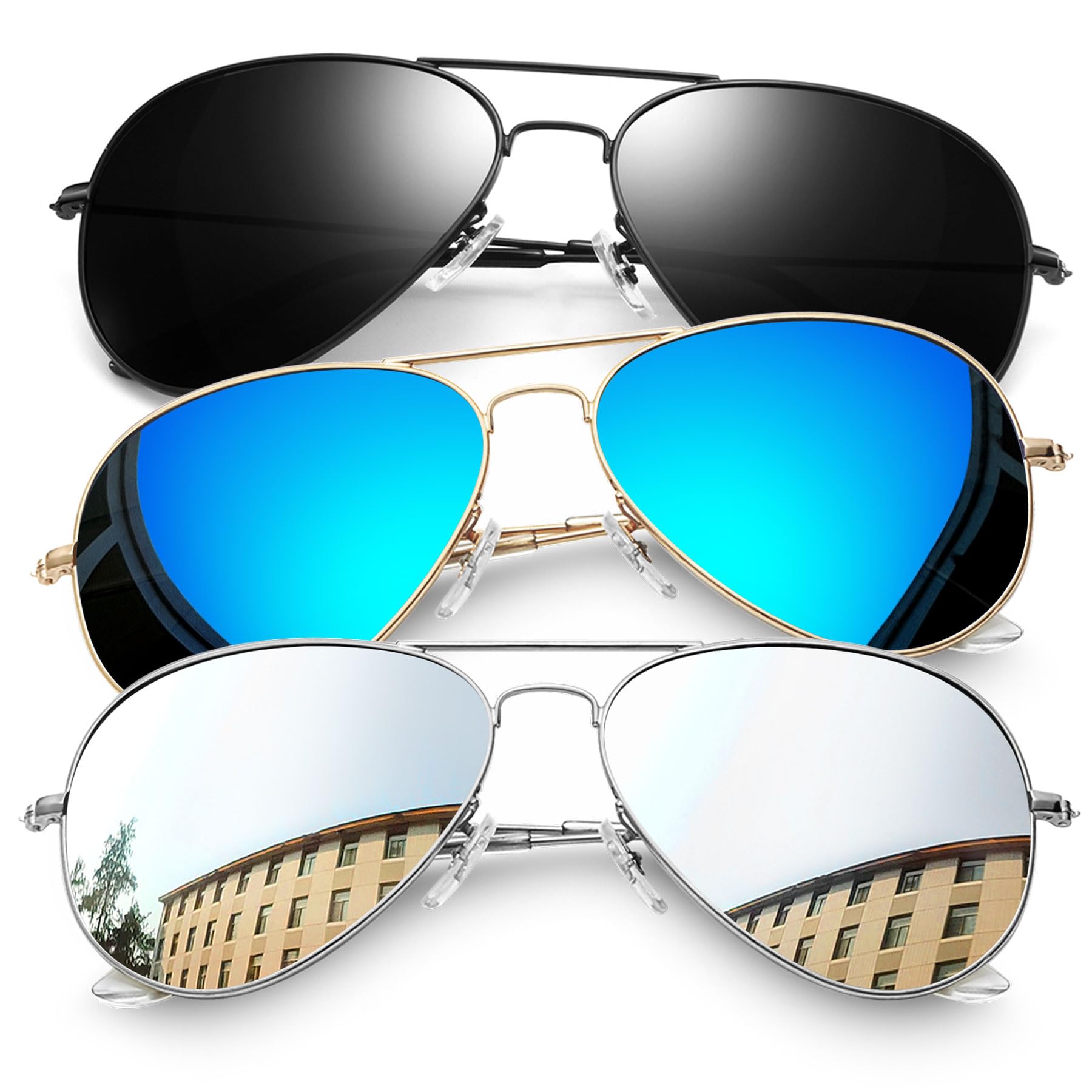 Joopin Bulk Trendy Aviation Sunglasses Polarized UV Protection Retro Sun Glasses Cool Sunnies Fashion Shades