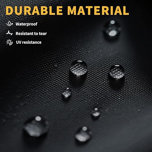 Miniatura 4 de XYZCTEM Funda UTV con material Oxford negro resistente, impermeable, 114.17 x 59.06 x 74.80 pulgadas (290 150 74.8 in) incluida bolsa de