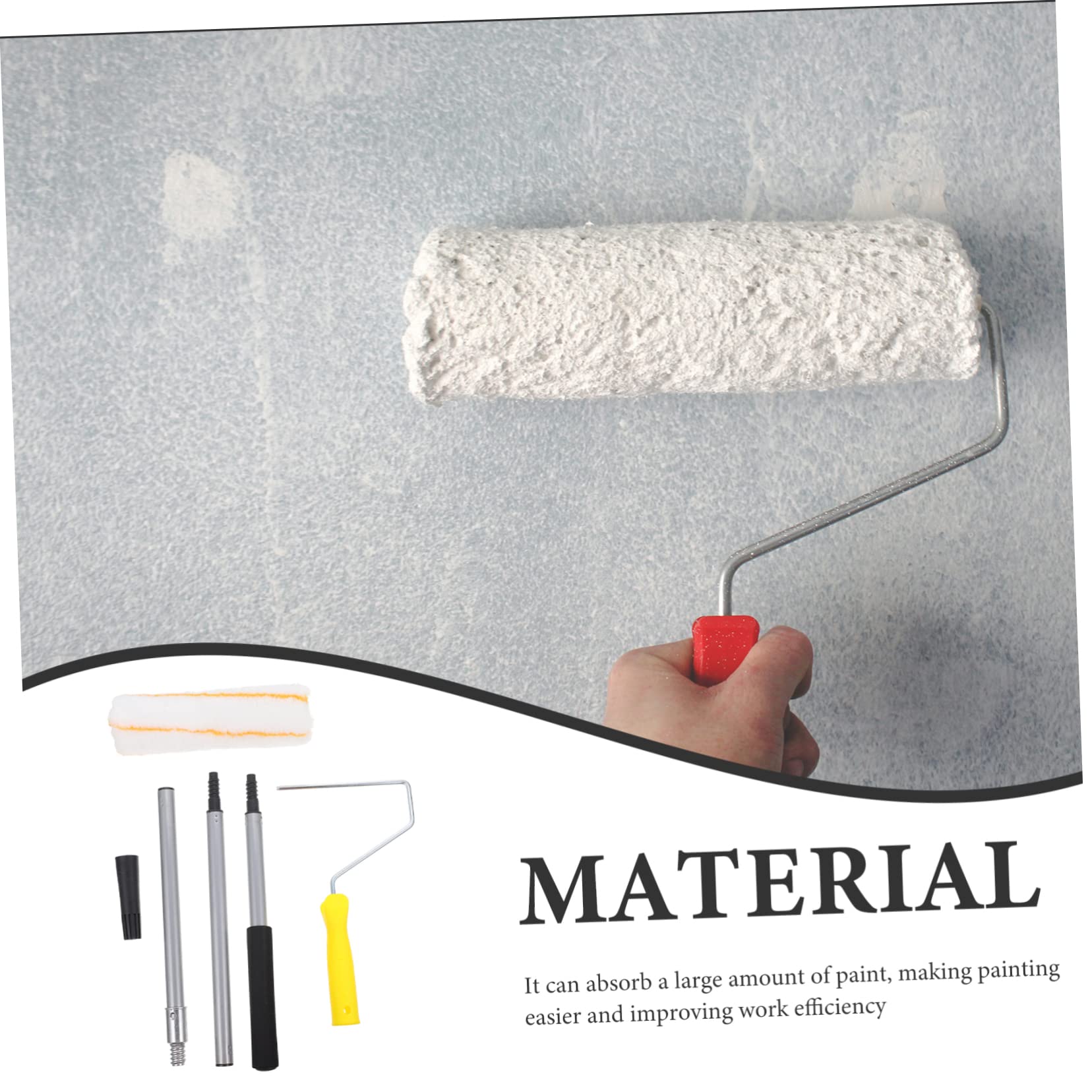 LIFKOME Per Pittura Professionale in Microfibra Rulli Staccabili Per Verniciatura Uniforme Adatti Soffitti e Mobili Leggero e Comodo Da Usare