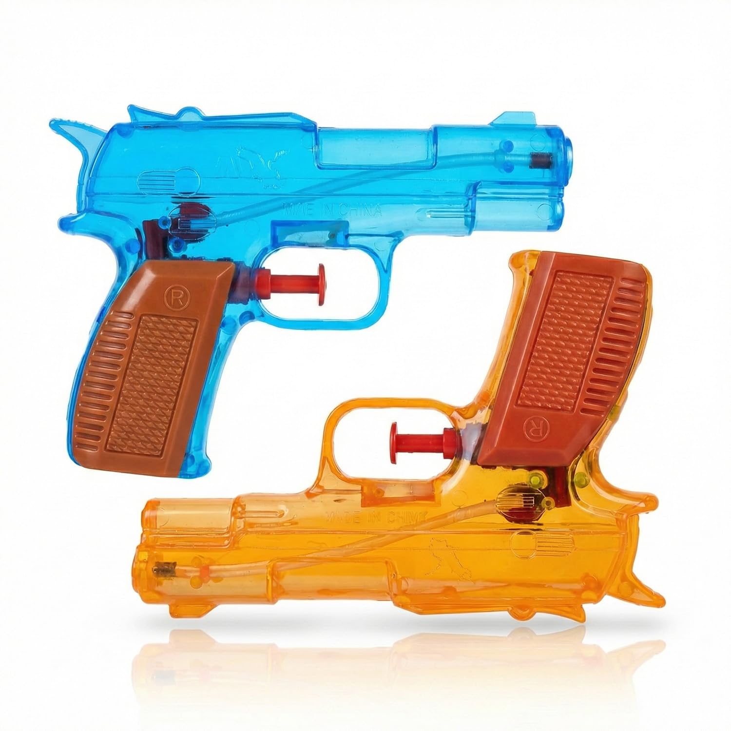 Gaomumu 2PCS Mini Water Guns Set, Lightweight Pool and Beach Squirt Toys, 2 Colour Fun Spray Pistol, Portable Summer Outdoor Water Play Toy for Swimming, Garden, Yard