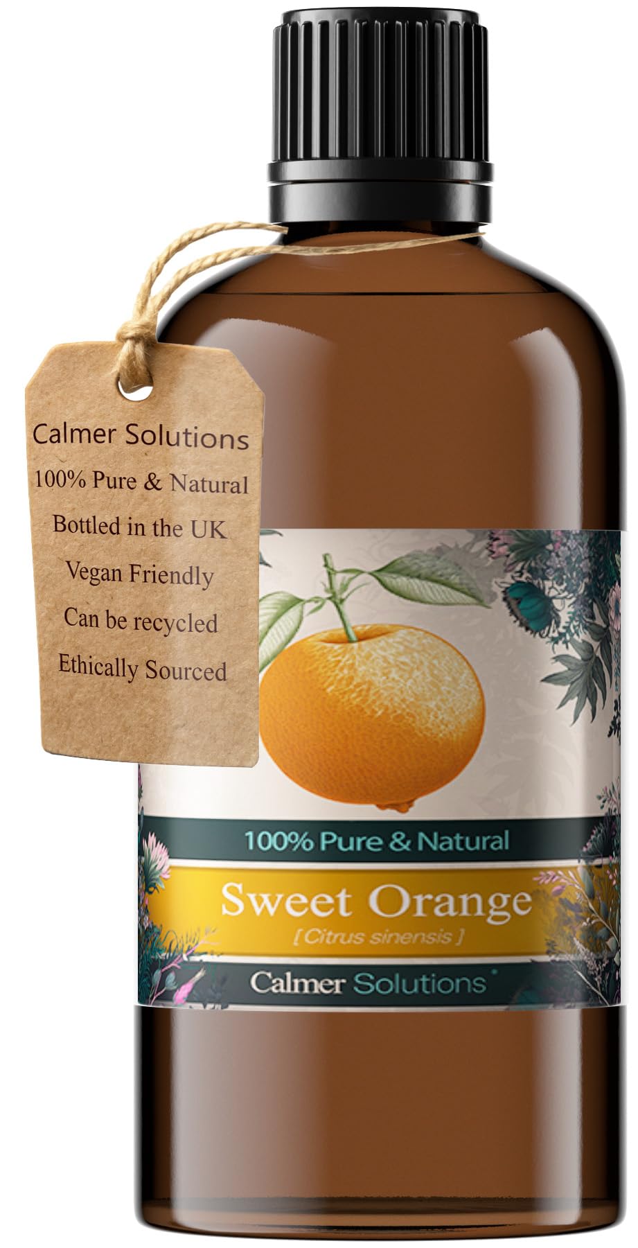 Calmer Solutions Orange (Sweet) Essential Aromatherapy Oil 100ml