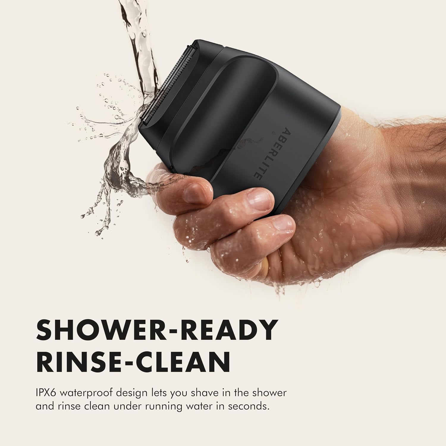 Aberlite Touch 2 Foil Head Shaver for Bald Men - Finishing Foil Shaver for Bald Head & Face, 0.05mm Ultra-Thin Foils for Razor-Smooth Results, Ergonomic Multi-Grip, Waterproof, USB-C Charging (Black)