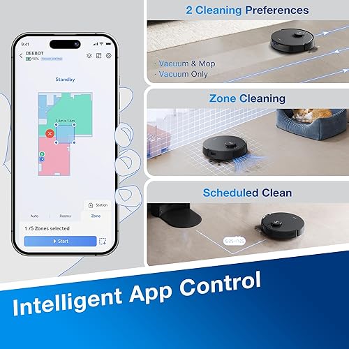 Miniatura 9 de ECOVACS DEEBOT N20 Plus Robot aspiradora y trapeador, con estación de vaciado automático sin bolsa, potente succión de 8000 Pa, tecnología