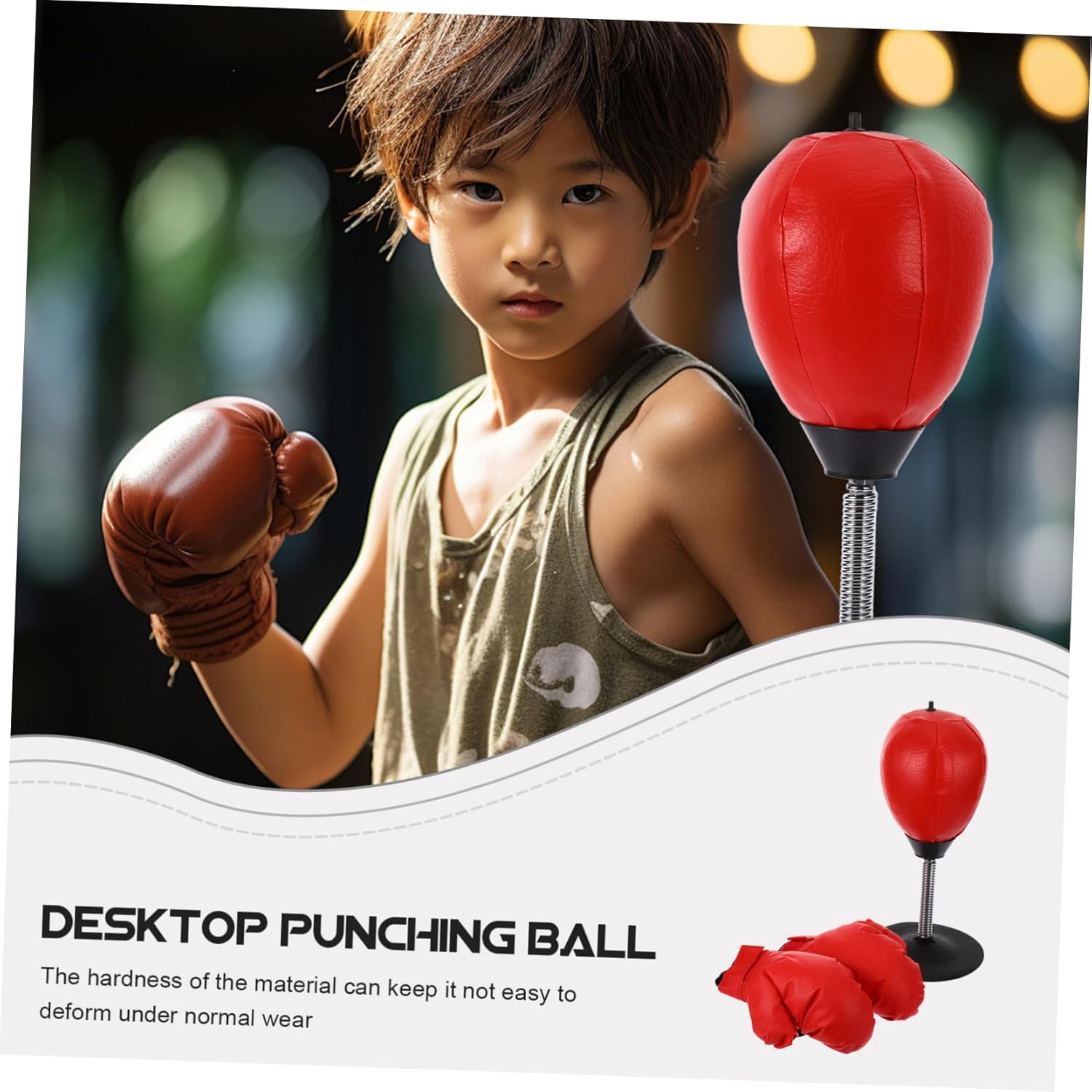 Totority 1set Boxing Speed Gloves Portable Inflatable Punching for Adults and Boys and Girls Hand-Eye Coordination and Reaction Speed Compact Training Equipment